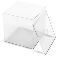 Vitrine en acrylique personnalisée, boîte transparente en plexiglas avec couvercle coulissant