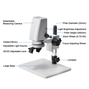 Microscope caméra HD 3D avec objectif réglable 2D/3D rotatif à 360 degrés, vidéo 3D et mesure 7X-230X (photo réelle) - Product Image 4