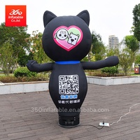 Animal de dessin animé personnalisé Husky dog air dancer publicité gonflable air danseuse statue publicité extérieure bienvenue chiens air danseuse