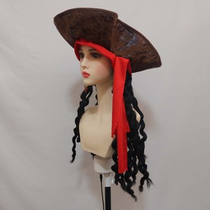 Accessoires pour fête d'Halloween Chapeau de <span class=keywords><strong>pirate</strong></span> Jack Sparrow pour <span class=keywords><strong>homme</strong></span> adulte <span class=keywords><strong>Perruque</strong></span> CARR-033 - Product Image 3