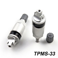 Valves de pneu en aluminium pour capteur TPMS, kit de réparation de valves de remplacement pour pneus de voiture, système de surveillance de la pression des pneus, tige de valve à clipser