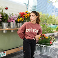 Sweat-shirt confortable à col montant pour femmes et adolescentes 2026 – Coupe oversize, court, à manches longues, ample, mode hiver