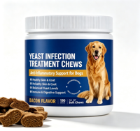 Friandises à mâcher pour chiens contre les infections à levures, soin anti-inflammatoire de la peau, à base de plantes naturelles, suppléments pour animaux de compagnie, marque privée OEM