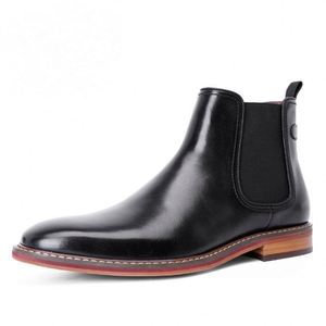 New Men's Business Formal Boots Italian Style High Quality Genuine Leather Stylish Ankle Boots Luxury Large Sized Men's Shoes - Product Image 2