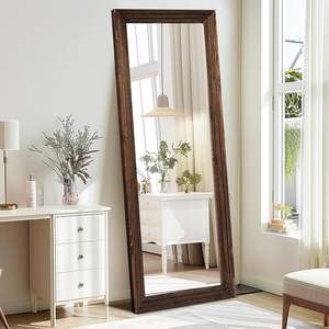 Modern Industrial Shadowbox Floor <b>Mirror</b> for Wall Use - Product Image 1