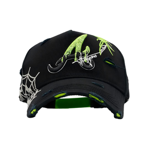 Casquettes de baseball sportives personnalisées El Mago 31, logo brodé 3D, 5 panneaux, en daim, visière incurvée, motif léopard, plage - Product Image 3