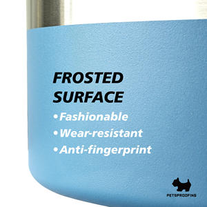 Venta al por mayor moderno redondo perro cuenco de lujo de acero inoxidable antideslizante Eco-OEM anillo de goma lavable Placa de sublimación - Product Image 3