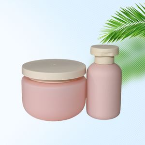 Set di Contenitori Nuovo Stile in <span class=keywords><strong>Plastica</strong></span> HDPE Rosa: Vaso <span class=keywords><strong>per</strong></span> Crema da 250g, Vaso <span class=keywords><strong>per</strong></span> Maschera, Flaconi <span class=keywords><strong>per</strong></span> Lozione e Shampoo da 100ml, 200ml, 300ml - Product Image 4