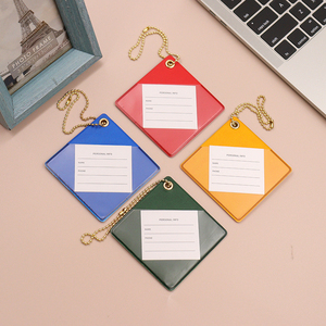 Etiqueta de Identificación de Cuero PU de Estilo Minimalista, Portátil, Práctica, Antipérdida, para Viajes de Negocios - Product Image 4