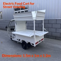 Chariot de Restauration Mobile Teppanyaki, Chariot à Snacks, Chariot à Gâteaux et Barbecue, Petite Voiture de Restauration Portable, Moteur Brushless 60V 1000W