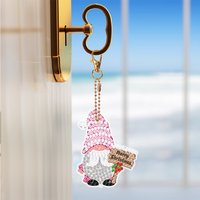 12pcs gnome rose porte-clés de Noël cadeau de vacances