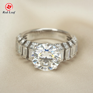 Anillo de Moissanita Redleaf Jewelry de 2 Quilates, Color D, Claridad VVS, Oro de 10K/14K/18K, Anillo de Compromiso de Moissanita, Anillo de Boda de Diamante de Moissanita - Product Image 3
