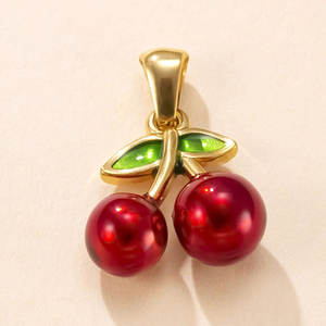 Colgantes de Lujo de Acero Inoxidable 316 con Baño de Oro de 14k y 18k, Resistentes al Deslustre, con Dije de Cereza para Fabricación de Joyas, Ideales para Collares y Pulseras - Product Image 6