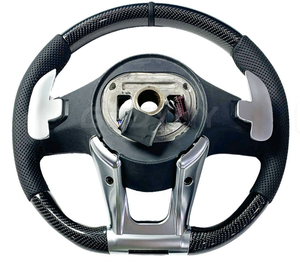 Volant 809 pour Mercedes-Benz C <span class=keywords><strong>E</strong></span> S GLC GLE GLS W205 W213 W222 X253 W166 W167 GLE300 en fibre de carbone et cuir perforé - Product Image 3