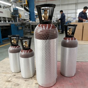 Cilindro de <span class=keywords><strong>Gas</strong></span> de Calibración de Aluminio de 1.6L-10L, Botella de <span class=keywords><strong>Gas</strong></span> Vacía de Alta Presión, Cilindro Recargable con Válvula C10 para Laboratorio - Product Image 3
