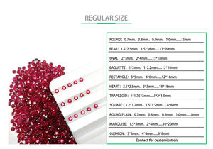 Bán buôn lỏng tự nhiên Ruby Stones 0.8mm đến 2mm Vòng hình dạng giá mỗi Carat - Product Image 3
