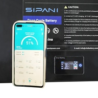 Lifepo4 baterai 150Ah 50ah 12 v 24v 36v 200Ah untuk Rv kapal laut perahu tenaga surya 12 Volt baterai Lithium 200ah dengan Bluetooth