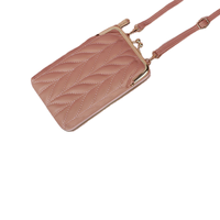 Petit portefeuille de téléphone en cuir PU à bandoulière pour femmes à la mode Mini étui de téléphone portable portable avec 2 sangles