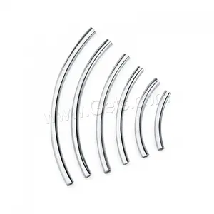hot sale fashion 925 Sterling silver tube Curved beads jewelry for jewelry making bulk 1402025