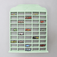 Étagères murales colorées en bambou à 50 compartiments pour le rangement et l'affichage de voitures miniatures, garage de stationnement pour enfants