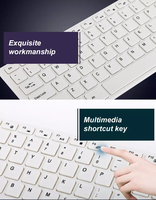 Schlanke kabellose Tastatur und Maus Tragbare Mini-Tastatur Maus Combo-Set für Notebook Laptop Mac Desktop PC Computer