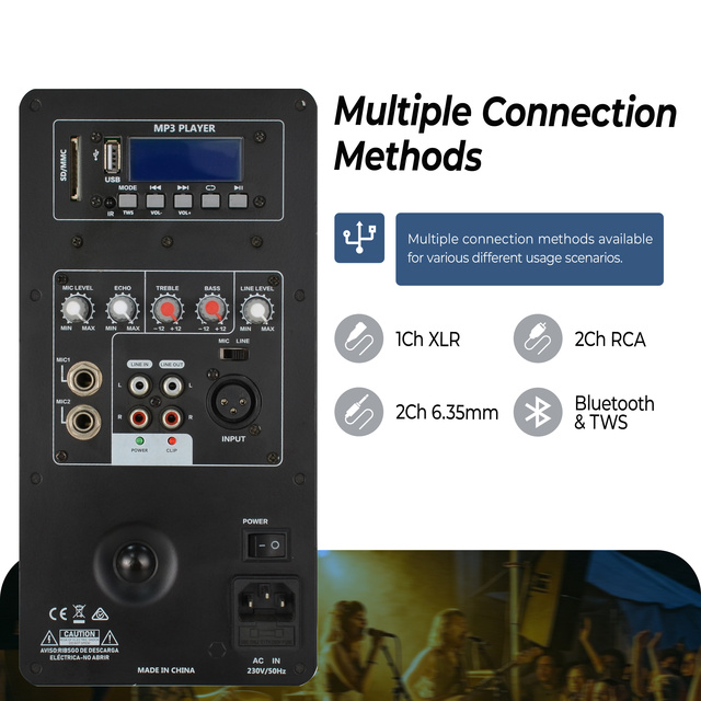 Accuracy Pro Audio 08AOH 80W MP3 APP BT Single Channel Active Power CLASS AB Speaker Box Amplifier Module