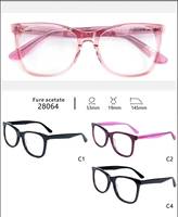 Vente en gros d'usine, plusieurs modèles de montures de lunettes en acétate pur, unisexe, œil de chat, carrées, ovales, montures de lunettes optiques