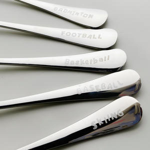 Cuchara de dibujos animados Tiger Chef 316 de acero inoxidable, mango largo, cabeza redonda profunda, base plana, para niños, utensilio para sopa y olla caliente - Product Image 2