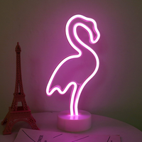 Vente en gros de lampes de nuit de bureau néon, fonctionnant avec 3 piles AA ou USB, lumière néon LED en forme de cœur