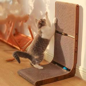 Shengfeng Opgewaardeerde L-Vorm Hoge Dichtheid Indoor Huis Kat Krabplanken Pads Palen Klauwen Rusten Kat Accessoires - Product Image 4