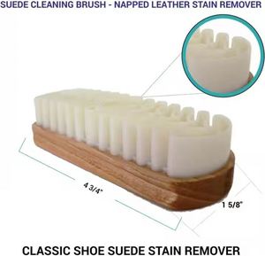 Cepillo de Limpieza para Zapatos de Gamuza con Mango de Madera y Cerdas de Goma, con Logotipo Personalizado - Product Image 2