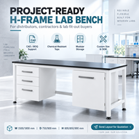 Mach-Aire TL Armoire de suspension de laboratoire moderne personnalisable à cadre en H pour R&D, hôpitaux et écoles, anti-corrosion/résistante aux acides