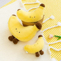 Coussin long en forme de banane, motif dessin animé mignon, rembourré en coton PP, jouet en peluche, cadeau pour filles et à partir de 14 ans, poupée pour machine à griffes