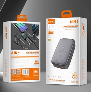 LDNIO Q4010 Affichage LED GaN <span class=keywords><strong>Tech</strong></span> 6 Ports Multi 140W GaN Charge Super Rapide pour Téléphone Portable Chargeur de Bureau - Product Image 4