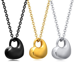 Kalung Rantai Novirassine untuk Abu Jenazah, Berbagai Warna, Liontin Hati, Baja Anti Karat, Perhiasan Kenangan Kremasi untuk Pria Wanita - Product Image 1