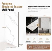Foshan Usine Directe WPC panneaux muraux composite PVC marbre panneaux muraux bambou charbon de bois panneau mural