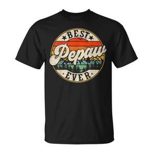 Meilleur t-shirt vintage Pepaw Ever pour grand-père, cadeau pour la fête des pères - Product Image 1