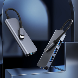 Type-C Hub Multiport Adapter 4 Trong 1 Không Gian Di Động Nhôm <span class=keywords><strong>Dongle</strong></span> Với 4 Cổng <span class=keywords><strong>USB</strong></span> Tương Thích Máy Tính Xách Tay <span class=keywords><strong>Tablet</strong></span> Điện Thoại - Product Image 2