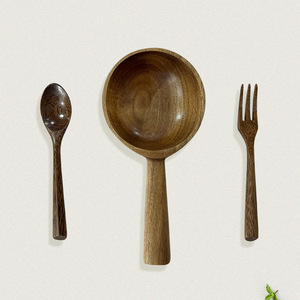 Wooden <b>Serving</b> <b>Spoon</b> Extra Large For Noodles Soup Korean Style Durable Handheld Cooking <b>Spoon</b> - Product Image 2