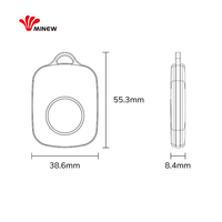 MWL01-BLE5.0 Mini balise de capteur Bluetooth longue portée et portable avec panique portable et bouton d'alarme SOS