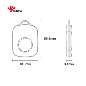 MWL01-BLE5.0 Long Range mini và xách tay <span class=keywords><strong>bluetooth</strong></span> Cảm biến đèn hiệu với Wearable hoảng loạn và SOS nút báo động - Product Image 5
