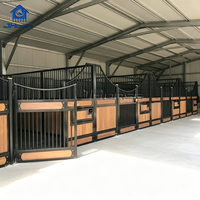 Panneau de box pour chevaux en acier JHorse avec panneau en bois de bambou anti-coup de sabot, équipement d'écurie pour club équestre et ferme