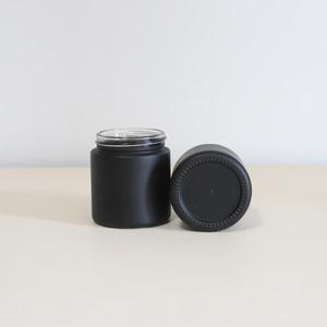 2oz 3oz 4oz petits pots de 3.5g en verre noir mat avec couvercles à vis-étiquettes holographiques personnalisées autocollants - Product Image 2