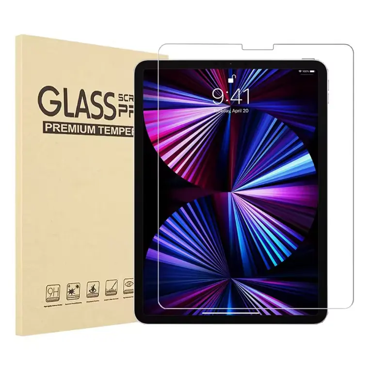 9H硬度HDクリアプレミアムアンチスクラッチバブルフリー強化ガラススクリーンプロテクターforiPad Pro 10.5 Mini 6 5 4