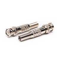 75 אוהם 75Ohm ישר BNC זכר RF לשדל קואקסיאלי מחבר Pulg עם RG6 RG59 חוטים עבור כבל בורג CCTV אבזרים מצלמה וידאו
