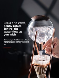 Cafetière à froid classique Zero <span class=keywords><strong>Hero</strong></span> Dingyuan en verre avec bac à glaçons et composants en acier inoxydable, pichet domestique pour café filtre - Product Image 2