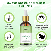 Minyak Biji Moringa Murni Cold Pressed, Minyak Moringa Oleifera Alami untuk Perawatan Kulit, Tubuh, Rambut, Kulit Kepala & Kuku