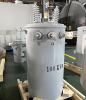 Transformateur de poteau immergé dans l'huile monophasé ANSI 100 kVA, 7,62 kV vers 240 V/480 V, pour la distribution d'énergie au réseau rural