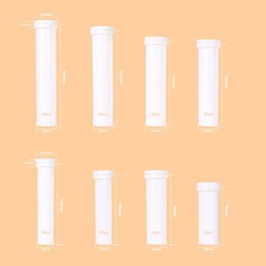 Factory Hot Sale Effervescent <b>Tablet</b> Cylinder Packaging Plastic Tube Moisture Proof Desiccant Lid Custom Color Print - Product Image 2
