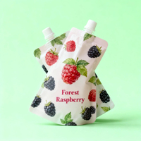 Gravure gedrukte, op maat gemaakte, mini-uitgestanste PE vochtbestendige staande pouch met uitgiettuit voor babyvoeding, dierenvoeding, gelei, sap & likeur